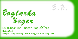 boglarka weger business card